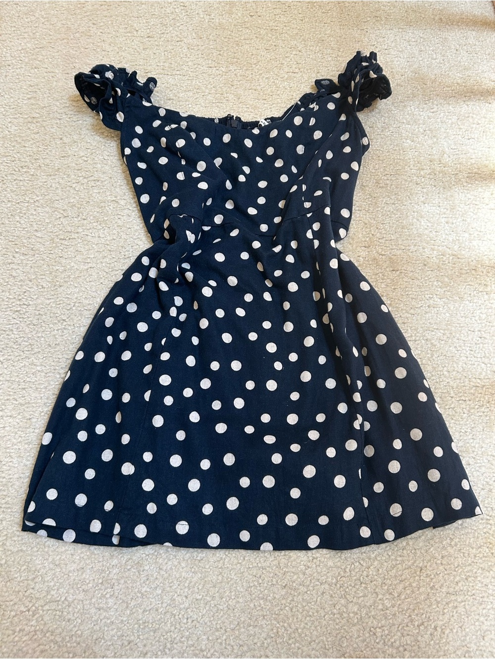 NWOT Abercrombie & Fitch Navy Blue Polka Dot Sundress